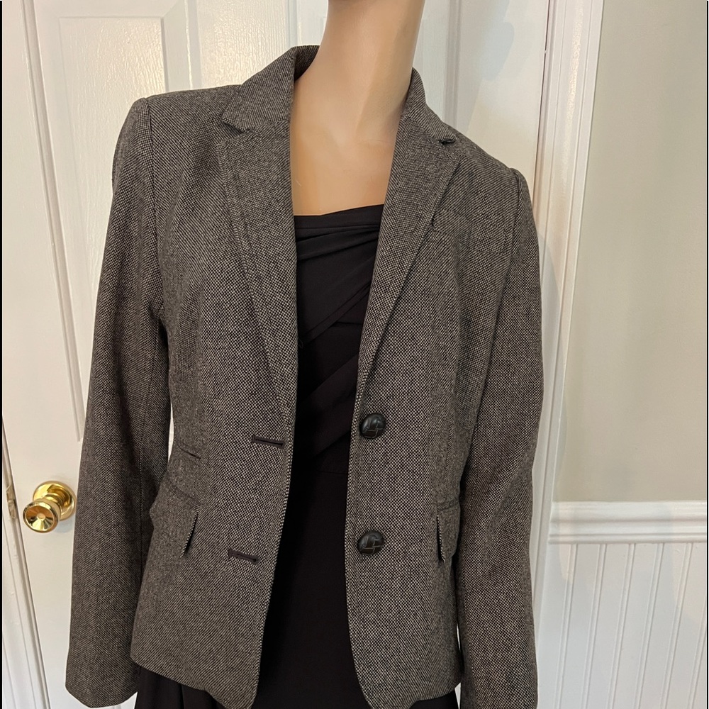 Banana Republic size 4 gray tweed blazer